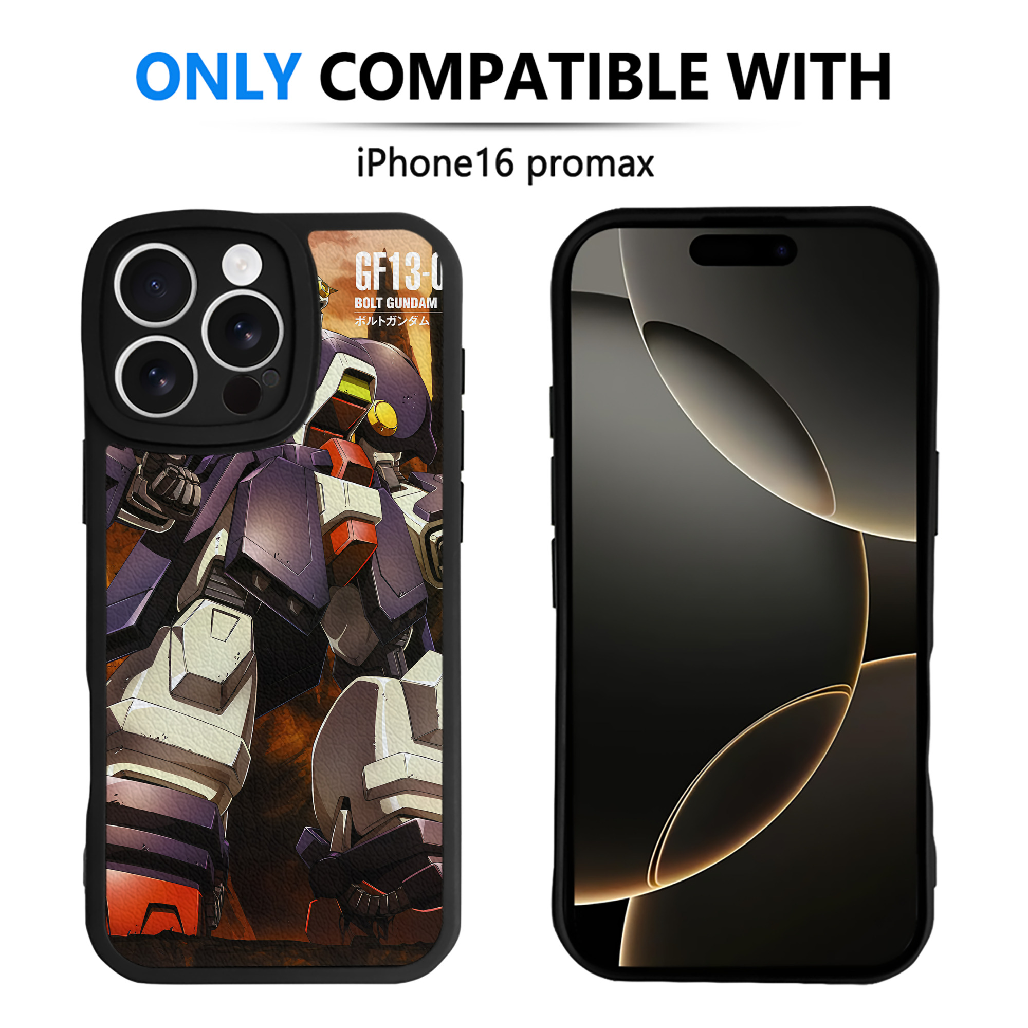 （画像用） 機動戦士ガンダム Mobile Suit Gundam 【iPhone 16シリーズ対応】シリコンスマホケース（レザー調） 材質：シリコン